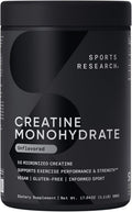 Sports Research Creatine Monohydrate - Boost Lean Muscle Growth & Enhance Workout Recovery - 17.64 oz