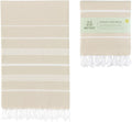 WETCAT Turkish Beach Blanket - Sandproof 100% Turkish Cotton, Extra Large 82"x82", Ultra Soft - Beige