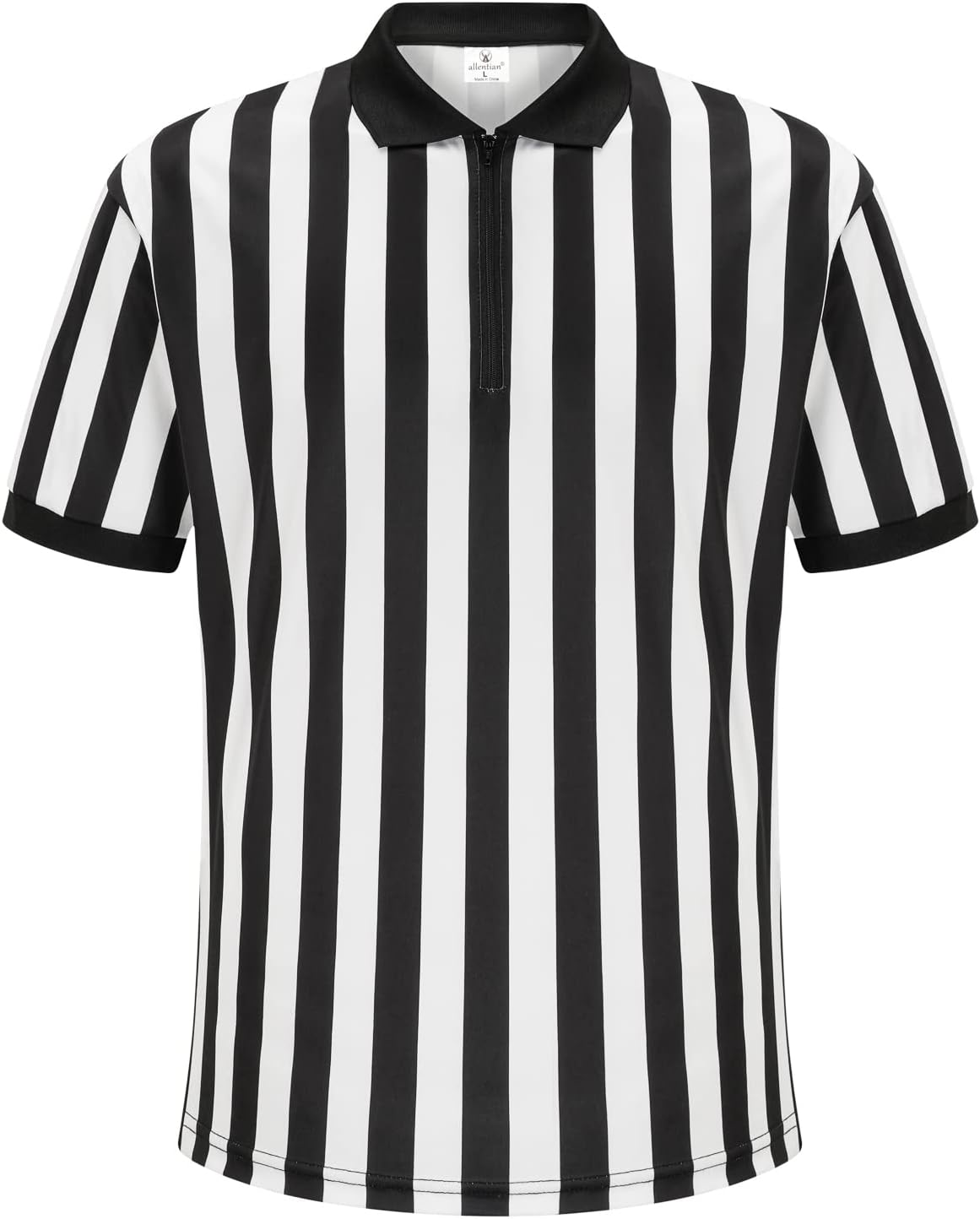 Skiennix Referee Shirt - Black Stripe Umpire Jersey for Basketball, Football & Soccer | Men's Size