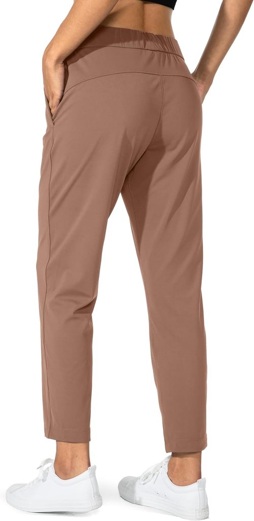 G Gradual Women's 7/8 Stretch Ankle Sweatpants - Deep Pockets for Golf, Travel & Lounge