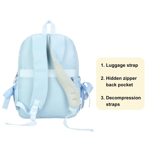 Phaoullzon Coquette Backpack with Bow for Women Aesthetic Daypack
