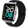 Lamshaw ID208 Plus Smart Watch Band, Stretch Elastics Nylon Adjustable Replacement Strap Accessories for Men & Women Compatible for Quican, aeac, WMK, Fitpolo ID208 Plus 1.8'' Smart Watch (Black)