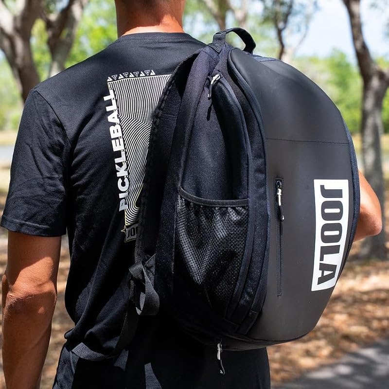 Pickleball Backpack with Laptop Sleeve & Ventilated Shoe Compartment - Black