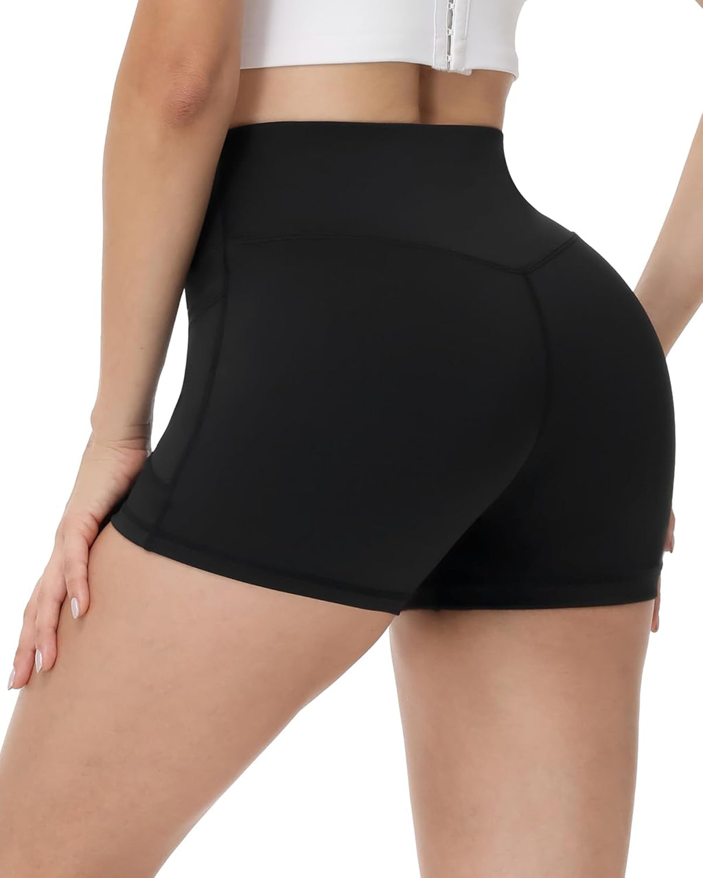 Runhit Biker Shorts for Women - High Waisted Spandex with Pockets | Tummy Control, 8''/5''/3'' Sizes