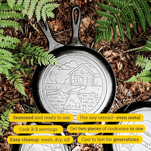 Lodge Wanderlust Series Cast Iron Combo Cooker 3.2 Quart – Versatile All-in-One Skillet & Griddle