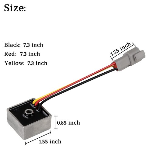 10L0L 12 Volt Voltage Regulator Rectifier for Club Car Precedent 2004-up 4-Cycle Gas Golf Cart, Replace OEM 1025159-01 1028033-01