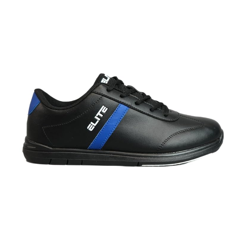 Elite Men's Basic Bowling Shoes with Universal Sliding Soles - Black/Royal 11