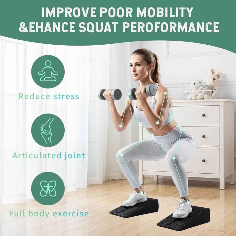 Squat Wedge Block Set - High-Density EPP Slant Board with Anti-Slip Surface | 8.5° & 17° Angles