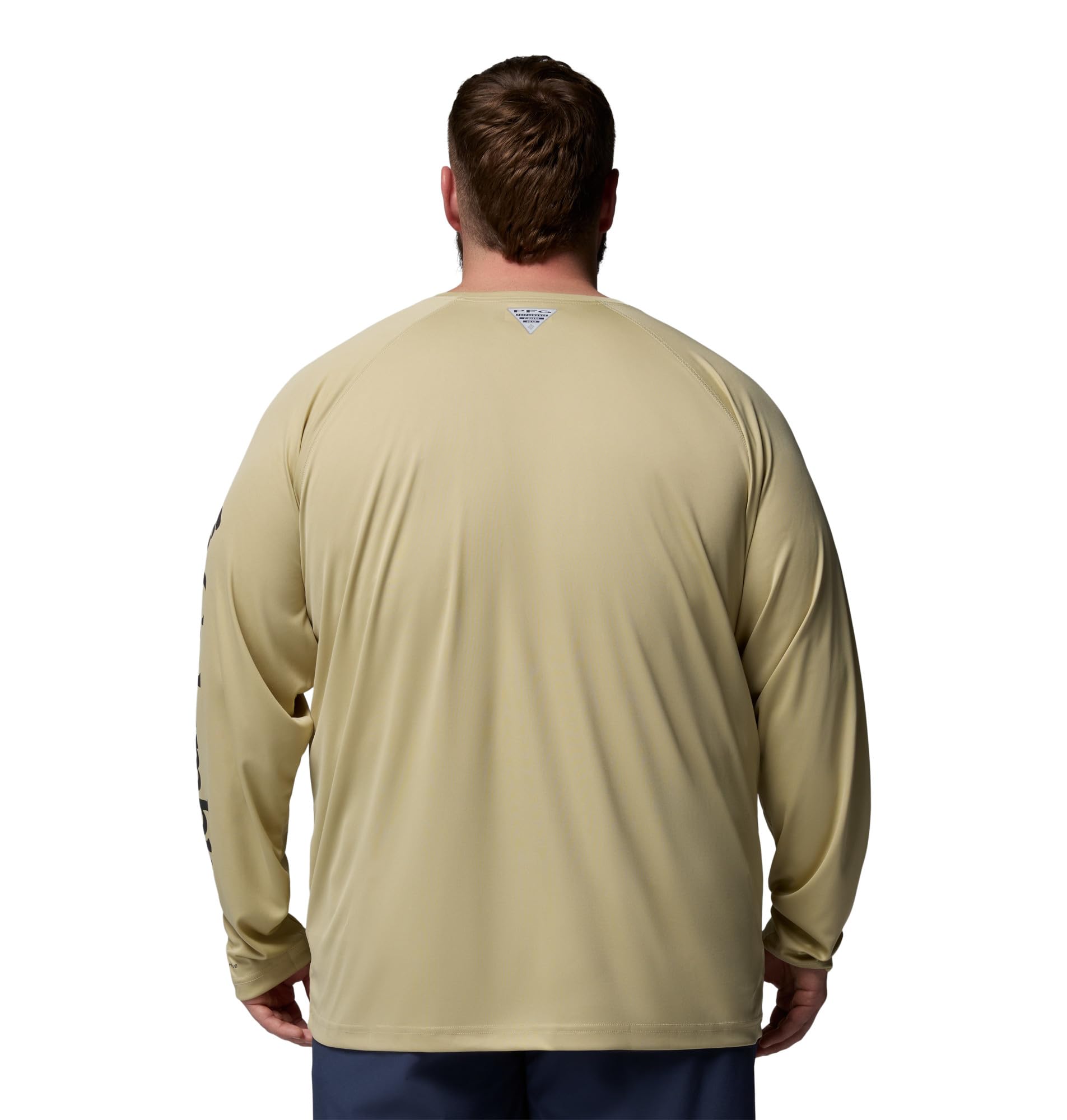 Columbia Men's PFG Terminal Tackle Long Sleeve Fishing Shirt, Serpentine/Shark Logo, 4X Tall