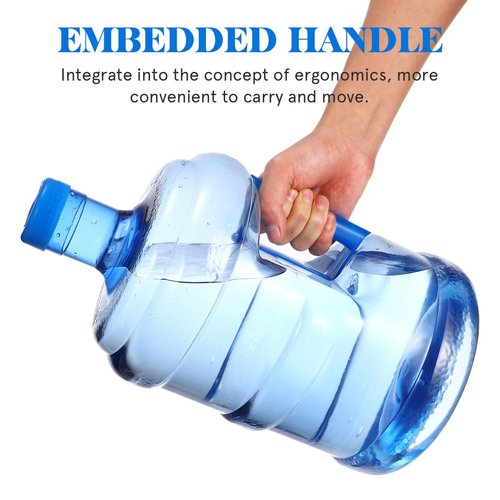 SEWACC Water Bottle 2 Gallon Portable Water Containers with Handle Large Capacity Large Reusable Motivational Jug for Camping Outdoor Sports Travel