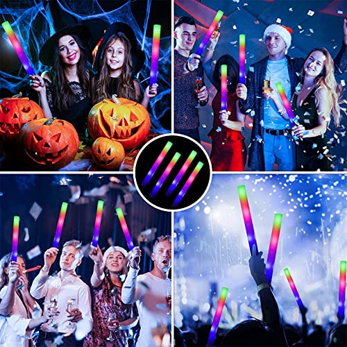 118PCS Foam Glow Sticks Party Pack - Colorful Flashing Light Up Foam Sticks for Weddings Halloween Christmas Events - Variation of THIS listing