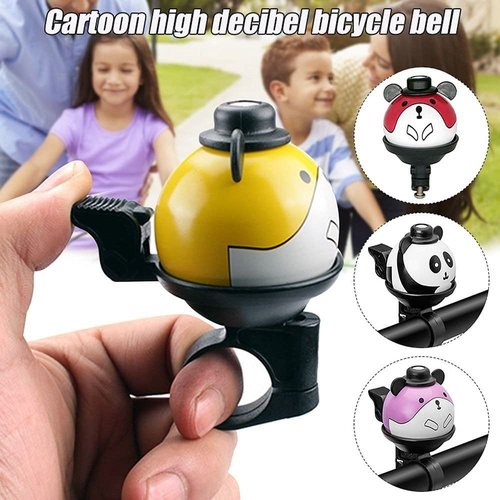 Kids Bicycle Bells, Personality Cut Cartoon Panda High Decibel Cycling Bells Loud Crisp Clear Sound Bicycle Bell Children Bike Bell Riding Accessories
