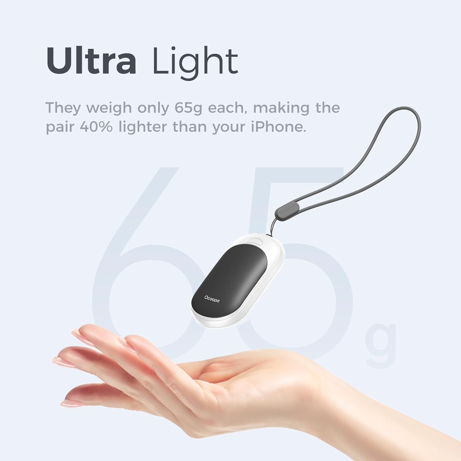 OCOOPA Magnetic Rechargeable Hand Warmers - Ultrathin Portable Electric Heater | 2 Pack for Men & Women