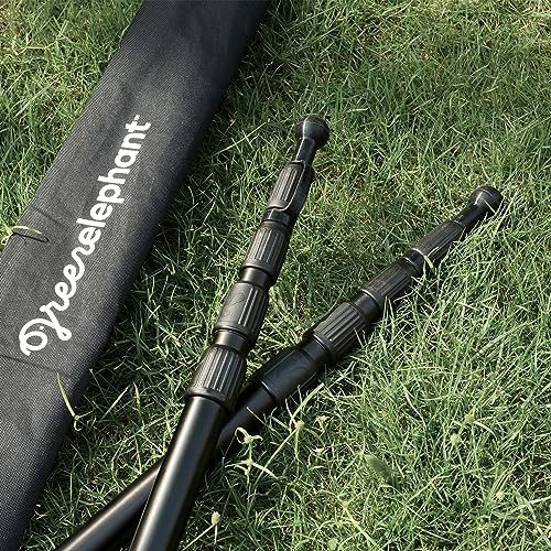 Green Elephant Adjustable Camping Tarp Poles Set of 4 - Telescoping Aluminum Tent & Canopy Poles