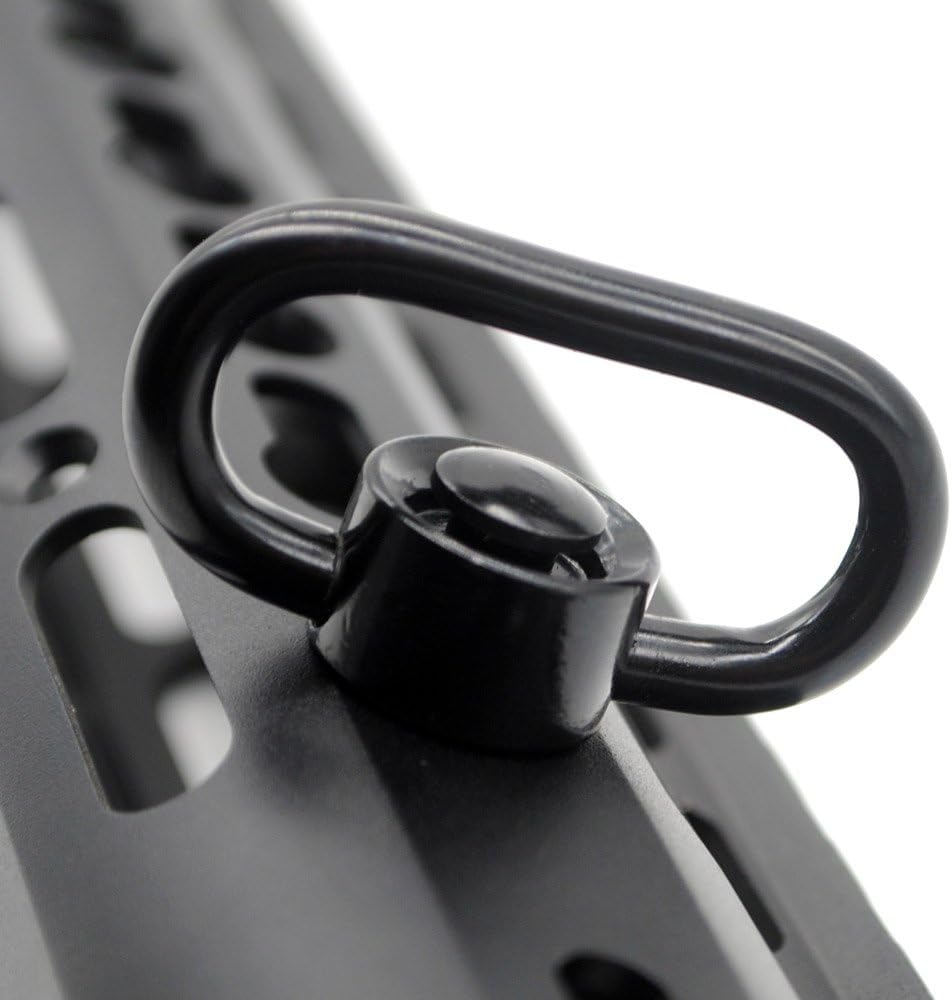 Smith's Sling Swivel - 1.25'' Heavy Duty Quick Detachable Push Button | Black Finish