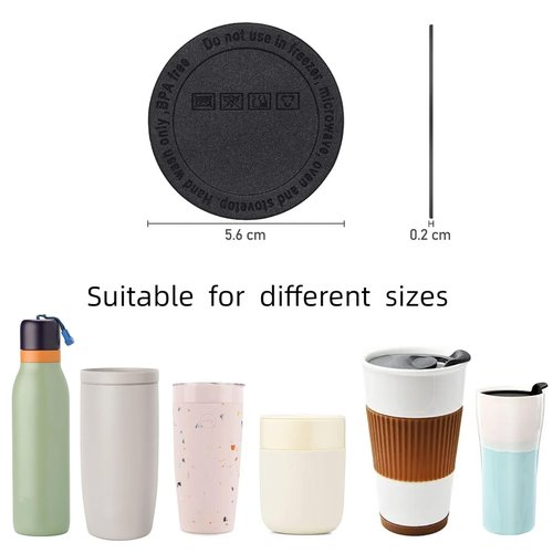 LYOFOX rubber bottoms for tumblers 20 40 oz, Protective Anti-Slip Rubber Bottom with Adhesive for Wine Tumbler, Skinny Straight Tumblers, sublimation, and Mason Jars accessories (60 Pack)