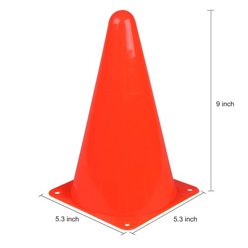 CARTMAN Agility Training Cones - Set of 12/24 Pack | 9" or 12" or Disc Cones for Indoor/Outdoor Use