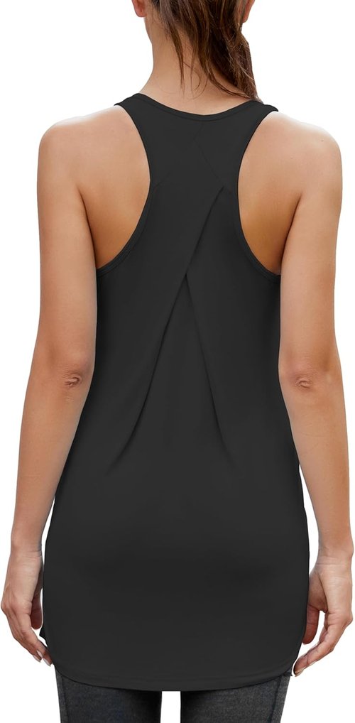 Bestisun Women's Yoga Shirts - Loose Fit Racerback Tank Top for Comfortable Workouts | Stylish Design
