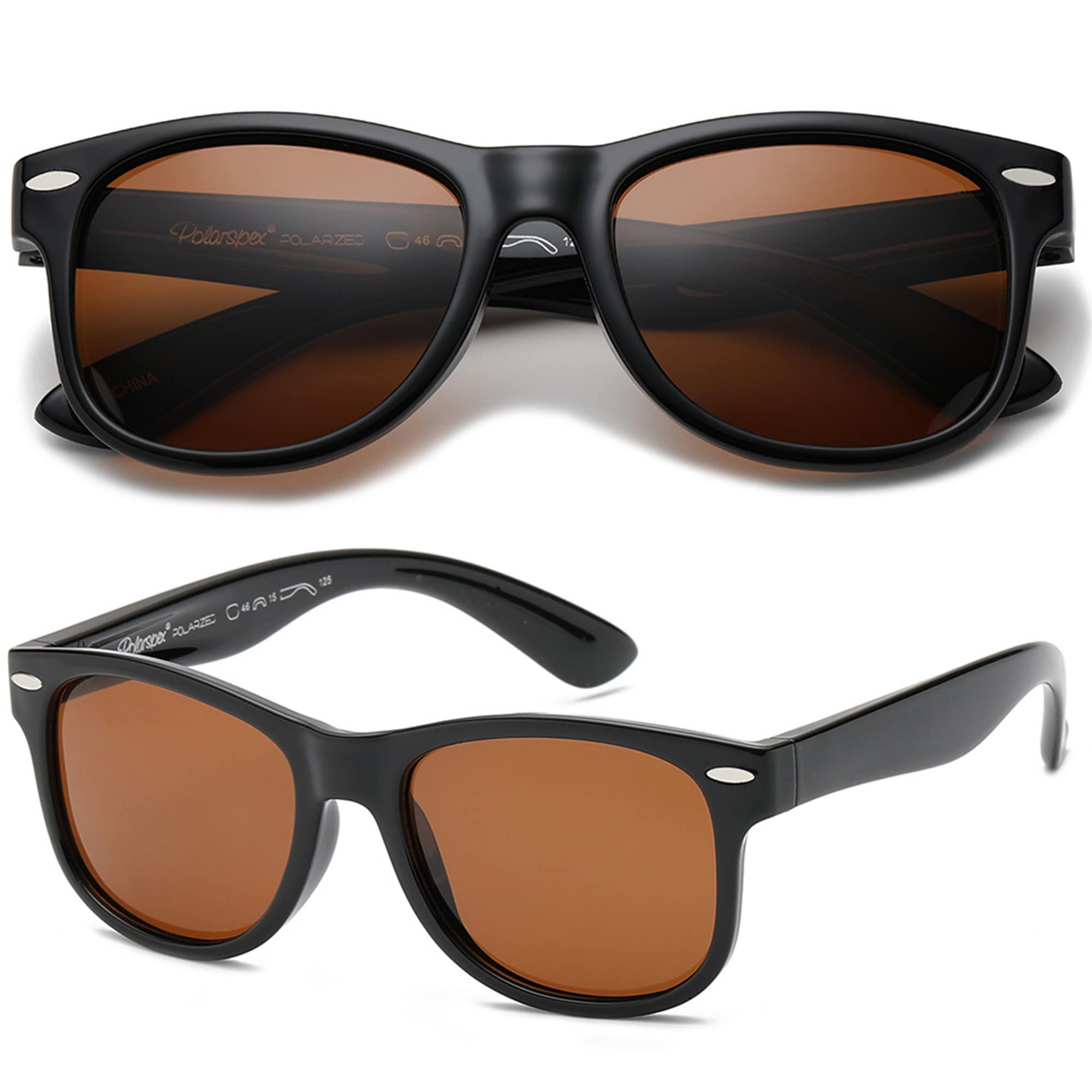 PolarSpex Toddler Sunglasses UV Protection – Unbreakable Kids Polarized Sunglasses with Case for Boys & Girls age 2-8