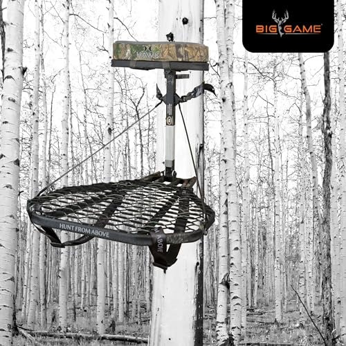 Hawk Mega Combat Hang-On Tree Stand for Deer Hunting 24x30 Inch Platform
