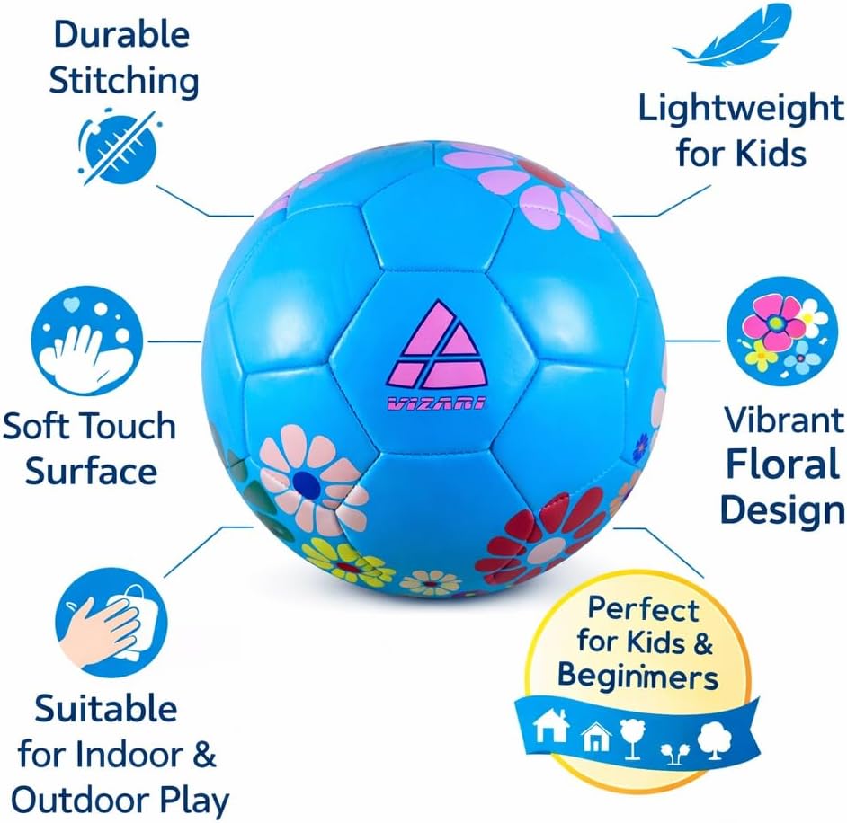 Vizari Soccer Ball - Durable Match & Practice Ball for Youth, Adults & Kids | Sizes 3, 4, 5