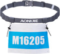 TRIWONDER Running Bib Holder - Adjustable Race Belt for Triathlon, Marathon & Cycling | Grey Color