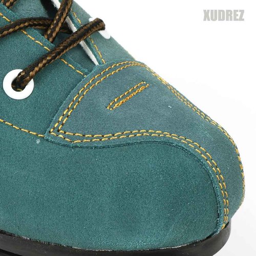 XUDREZ Cowhide Roller Skates for Women and Men High-Top Shoes Double-Row Design,Adjustable Classic Premium Roller Skates (Blue,6)