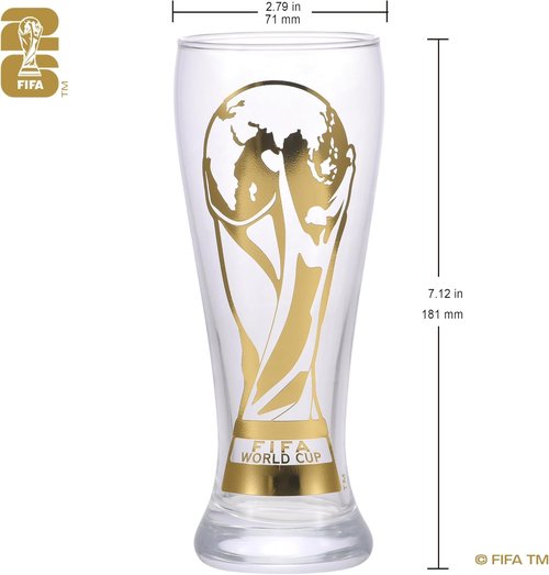 FIFA World Cup 2026 Trophy Beer Glass - 11oz Collector’s Item - Durable & Elegant for Everyday Enjoyment