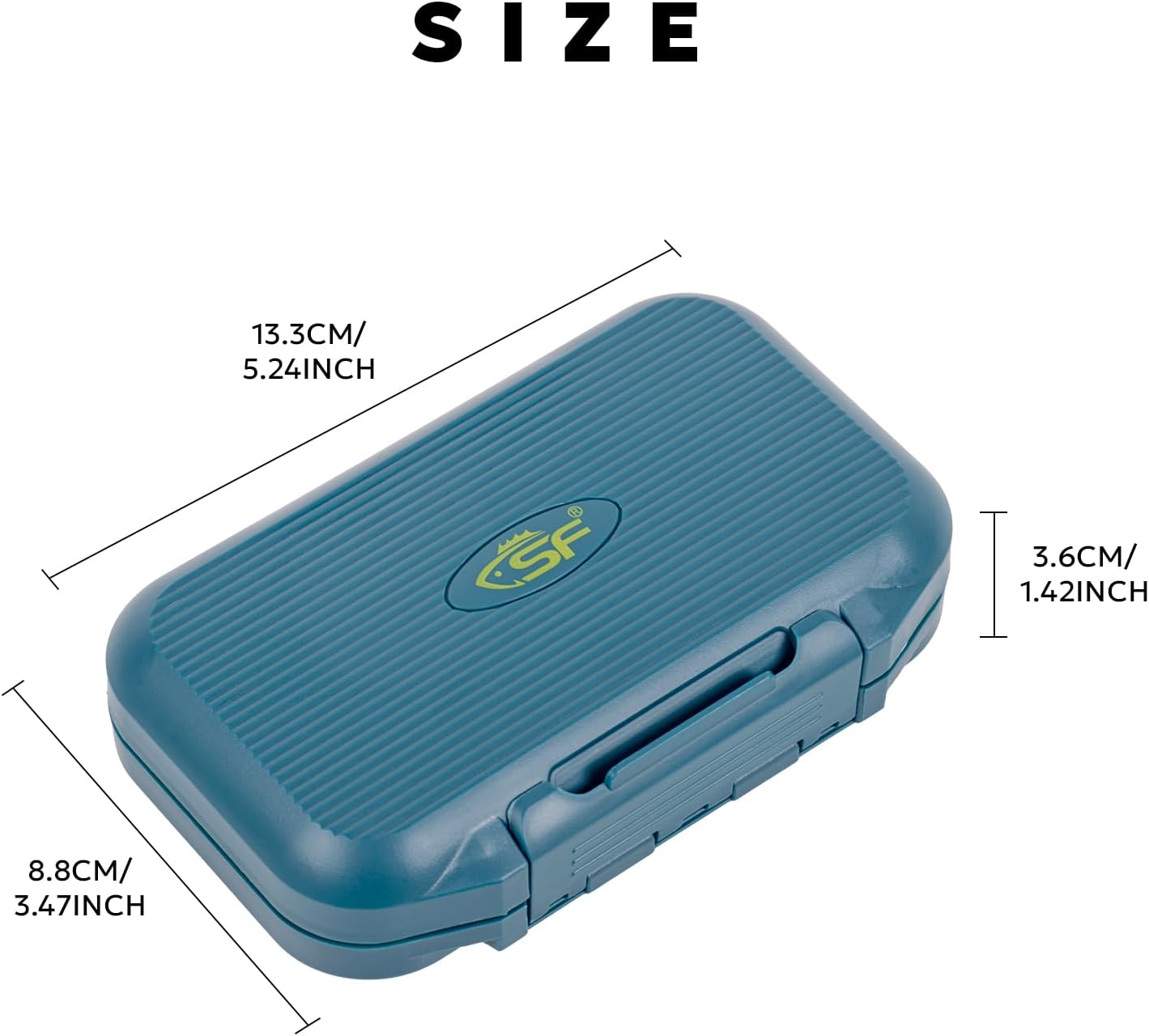 SF Fly Fishing Box - Small Waterproof Double-Sided Tackle Storage | Floatable Ice Fishing Jig Head
