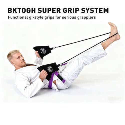 Jiu Jitsu Grip Trainer Simulating Gi – BJJ Resistance Bands System | Grappling Grip Strength & Endurance Training for Judo, MMA & Home Gym