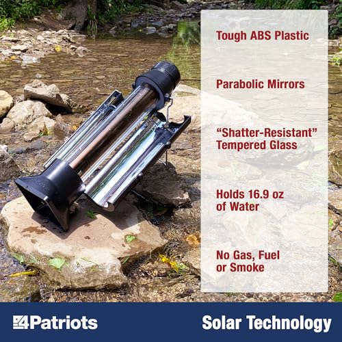 4Patriots Sun Kettle Portable Solar Water Heater 16.9 Fl Oz - Emergency & Camping