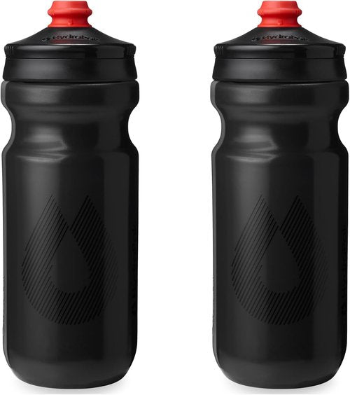 HydraPak Breakaway Surge Lightweight Bike Water Bottle 2-Pack | High Flow Cycling Squeeze Bottles (20oz, 25oz, 30oz)