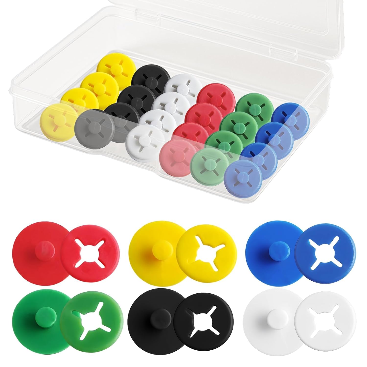 Skiennix 24PCS Running Bib Clips - No-Pin Bib Holder for Runners | Ideal for Marathons, Cycling & More