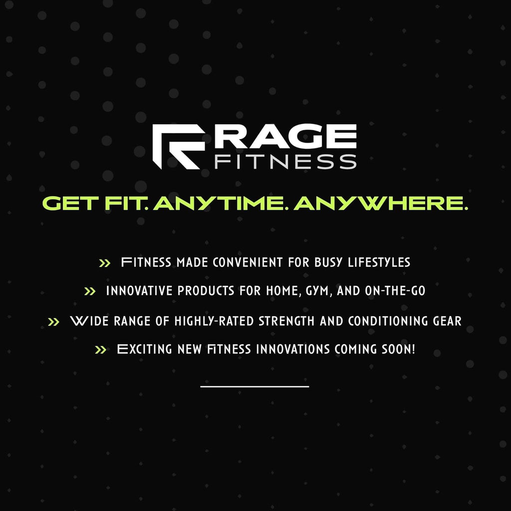 Rage Fitness Cast Iron Kettlebell - Powder Coated with Wide Handle for Strength & Endurance Workouts