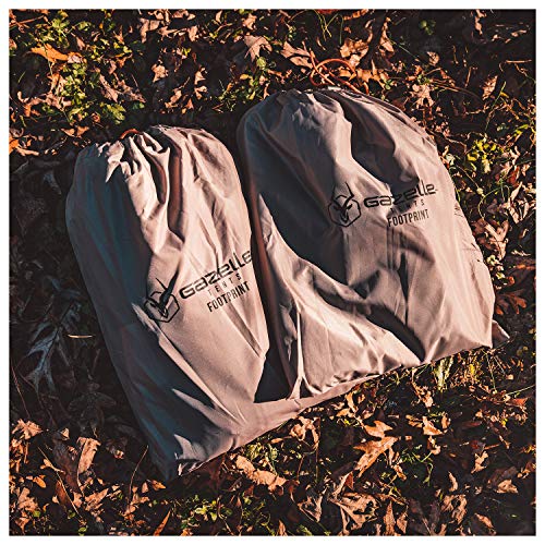Waterproof Tent Footprint for Gazelle G5 4-Person Gazebo - 300D Tarp & Stakes