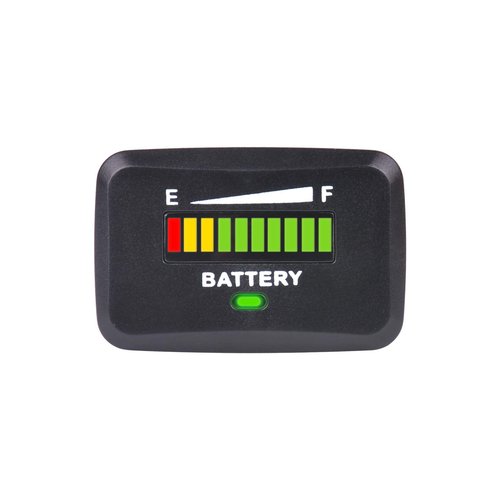 Runleader 12V to 24V LED Battery Capacity Meter,Monitor of Battery Charge &Discharge,Various Batteries Applicably,Snap-in Mount for Golf Cart Forklift Machine Floor Care Equipment