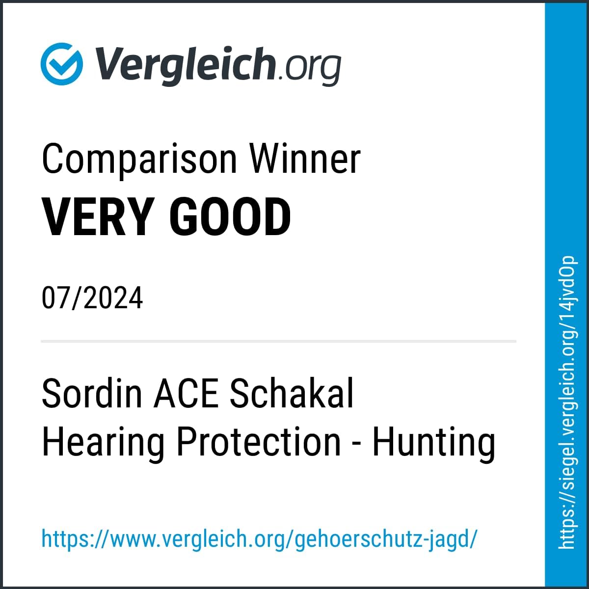 Sordin ACE Schakal Electronic Hearing Protectors - Premium Noise Cancellation for Hunting & Shooting