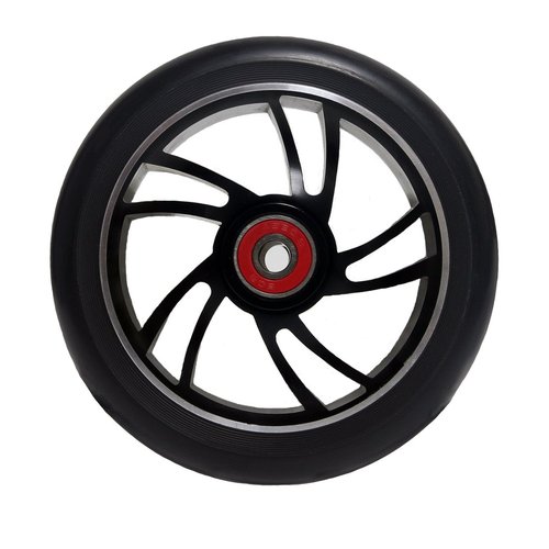 2Pcs 120mm Pro Scooter Wheels with Abec 9 Bearings for MGP/Razor/Lucky Pro Scooters (6 Spoke) (A-Black)