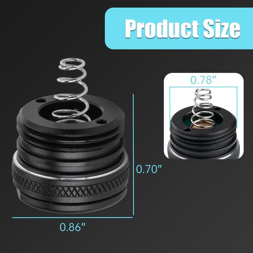 747013 Strion TailCap Assembly Replacement for Streamlight - Tail End Bottom for Streamlight Strion LED Flashlight, 1 Pack Flashlight Click Switch