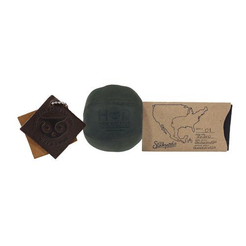 Hide & Drink, Stress Ball, Relieve Fidgeting and Anxiety, Exercise Hand, Squishy Tension Accessory, Great for The Office, Classic Style, Full Grain Leather, Handmade, Dark Jade