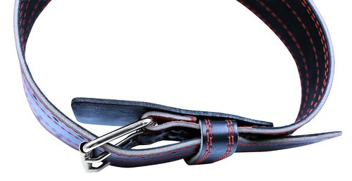 Weight Power Lifting Belt 4” Wide Cobra Grips Premium Genuine Leather Belt for Men & Women Adjustable Weightlifting Back Support (RED, Medium 32"-40")