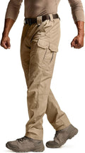 CQR Men's Tactical Pants - Lightweight Water-Resistant Ripstop Cargo for Hiking & Work