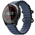 NotoCity for Garmin Fenix 6 Band 22mm Ocean Watch Band for Fenix 7, Fenix 5, Fenix 6 Pro, Fenix 5 Plus, Forerunner 955/945, Approach S60/S62, Epix (Slate)