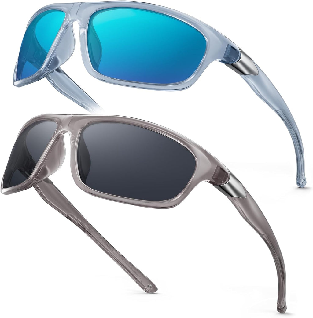 SKYOAK Polarized Sports Sunglasses - Scratch & Saltwater Resistant TR90 Wraparound Design for Men & Women