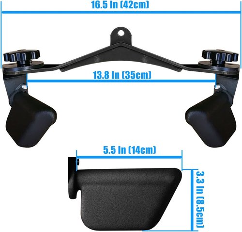 KORIKAHM Adjustable Lat Pull Down Bar - Versatile Cable Machine Attachment for Home Gym Fitness | T-Bar Row Handle