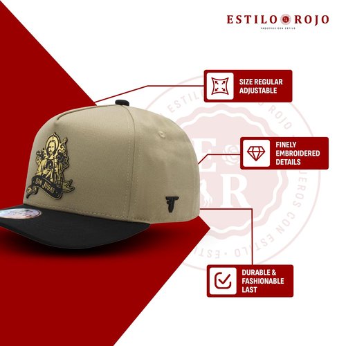 Ferreti - Hats FT39 - KHAKY Gorra - Original - Sombrero - Snapback - Adjustable Fit - Premium Embroidered Patch - Saint Jude Design – Khaki