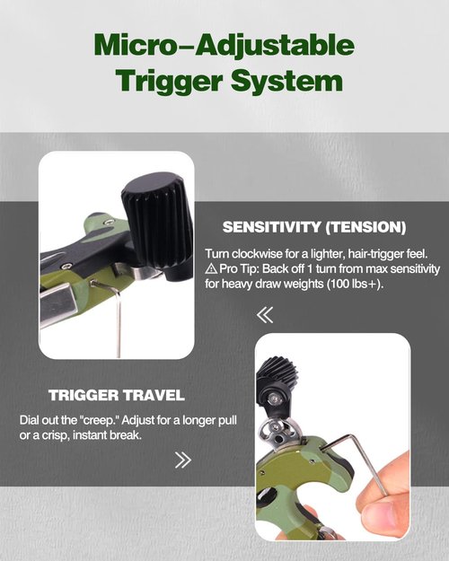 NOVASPARK Aluminum Thumb Button Release Aid - Crisp Zero-Creep Trigger & Adjustable Tension for 3D Archery | 4 & 3 Finger Design, 150lbs Capacity
