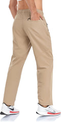 Rapoo Men's Lightweight Athletic Pants - Quick Dry with Zipper Pockets for Travel | Versatile Comfort