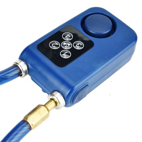 Chain Lock for Bike with Alarm, Y787 Smart Alarm Lock AntiTheft Motorcycle Chain Lock for Scooter/Stroller/Gate Blue