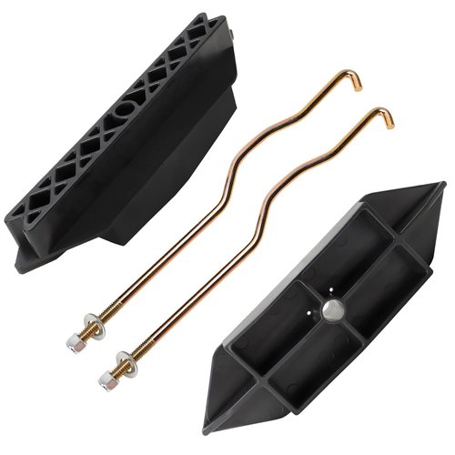 Roykaw Golf Cart Battery Hold Down Plate with Rods, Battery Holder Replacement Kit for Club Car Precedent (2004-2009) 48V Electric Models (4 × 12V Battery), Set of 2, OEM# 102534001, 102526801